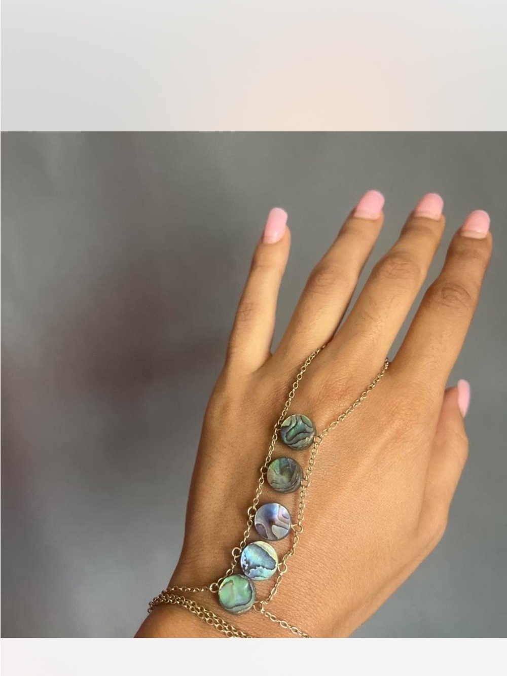 Abalone handchain bracelet / necklace